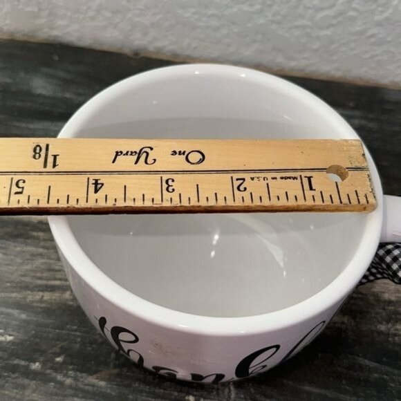 Robert Stanley "Thankful" Ceramic Mug With Ribbon Bow 23.67 Oz Fall Tableware - Picture 5 of 6